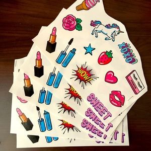 5 sticker sheets